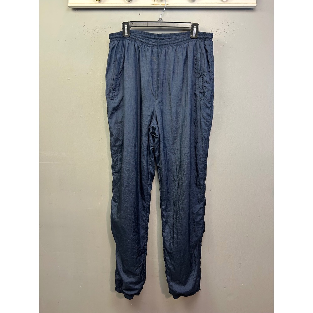 Head Track Pants Men L Navy Blue 4050 Crinkle Nylon Zipper Cuff Joggers